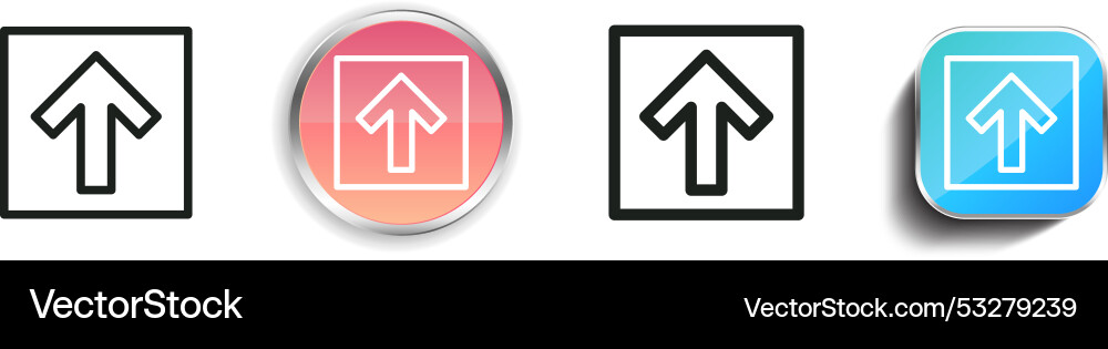 Direction icon thin linear regular and button vector image