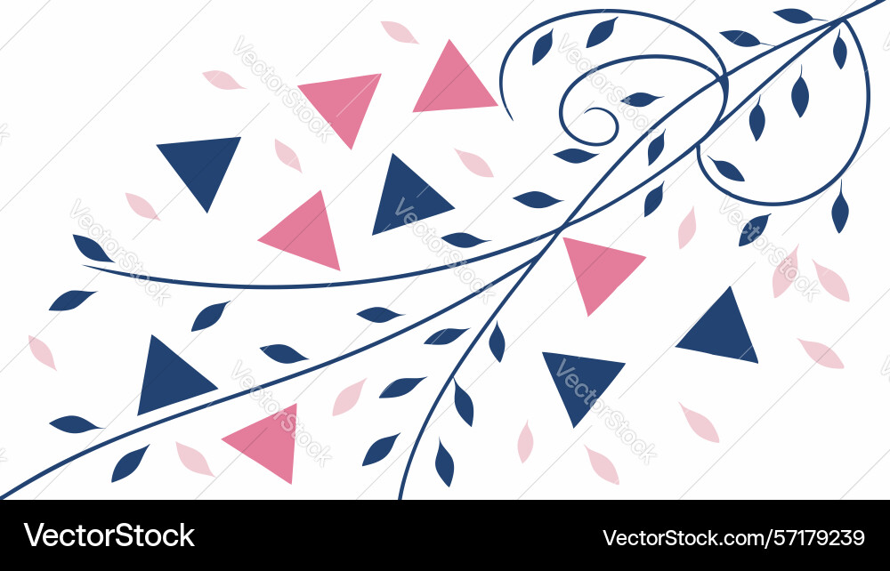 Dynamic abstract lines with geometric triangle vector image