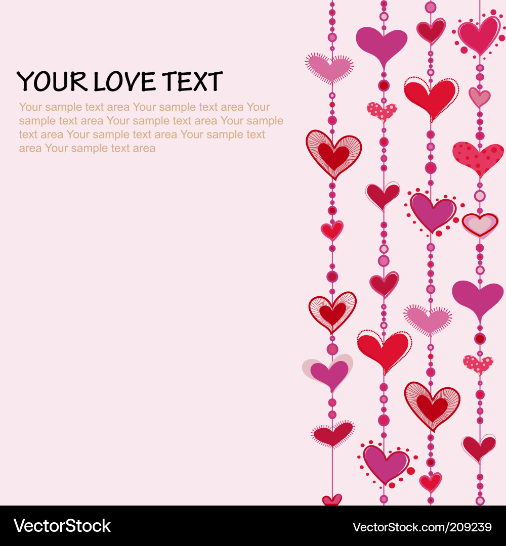 Heart String Decoration Vector Image