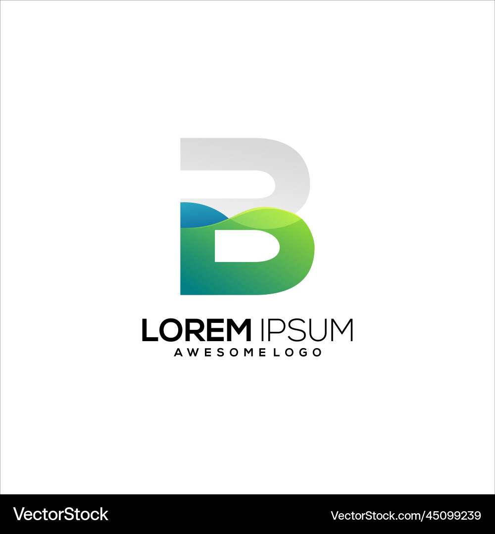 Logo letter b colorful gradient template – Royalty-Free Vector ...