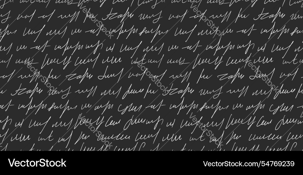 Scribble handwritten script text seamless pattern Scribble handwritten script text seamless pattern vector image