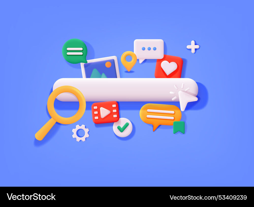 Search bar icon searching image and video files Search bar icon searching image and video files vector image