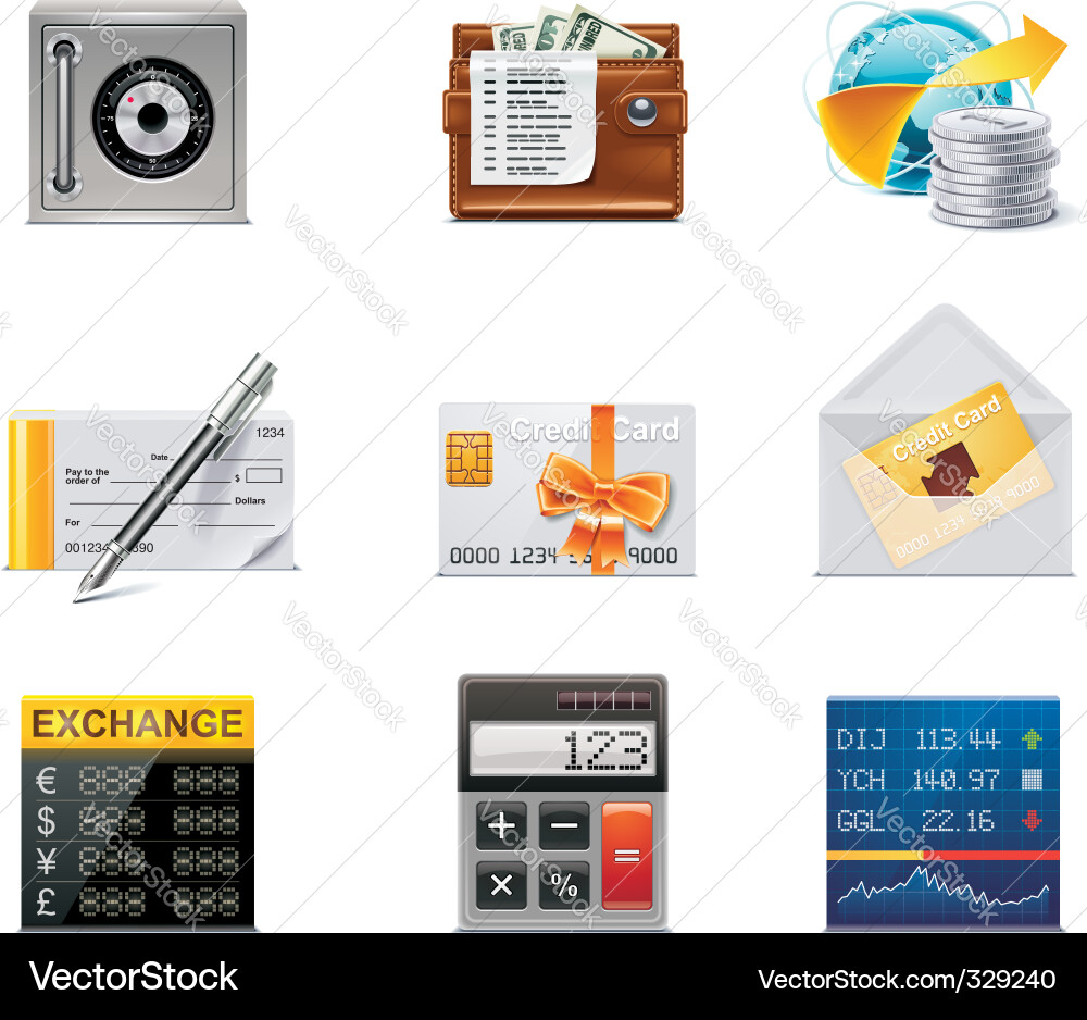 Banking Icons - Finance Set vector image