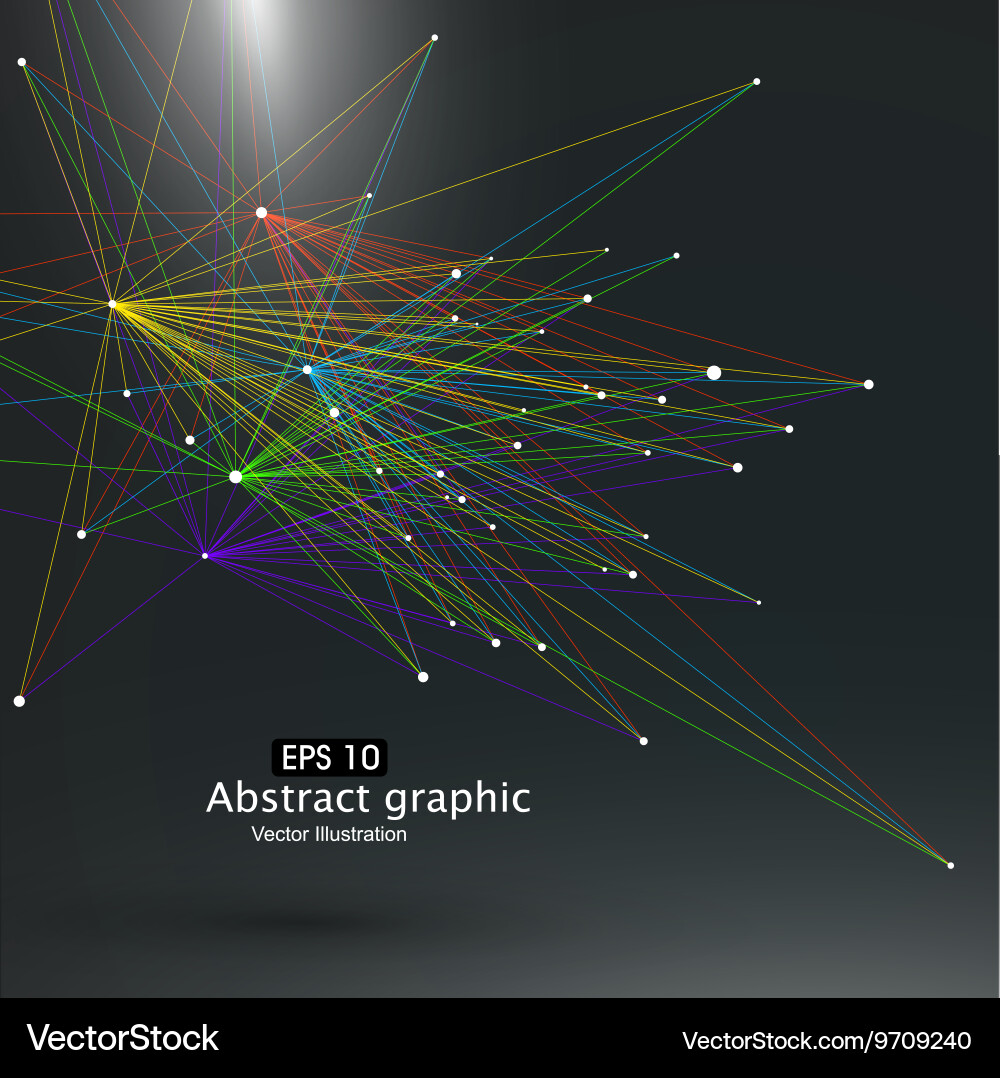 Dot and line consisting of abstract graphics vector image