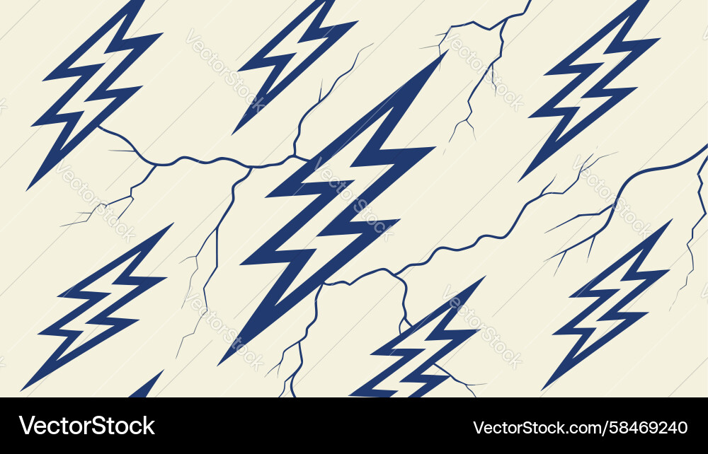 Dramatic Lightning Bolt Array Vector Image