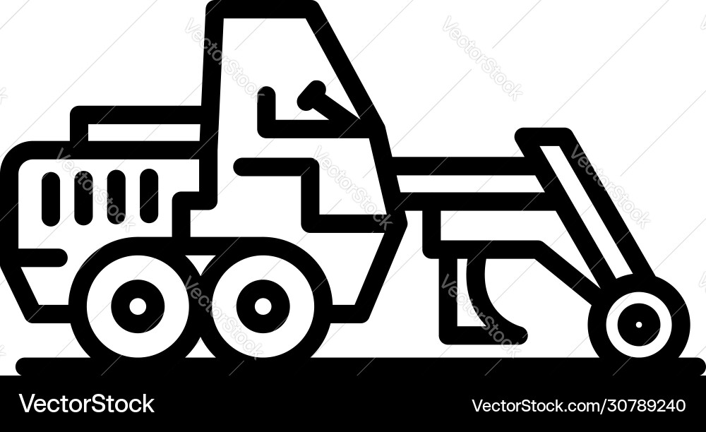 Grader machine icon outline style Grader machine icon outline style vector image