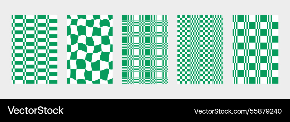 Green color retro checkered pattern abstract Vector Image