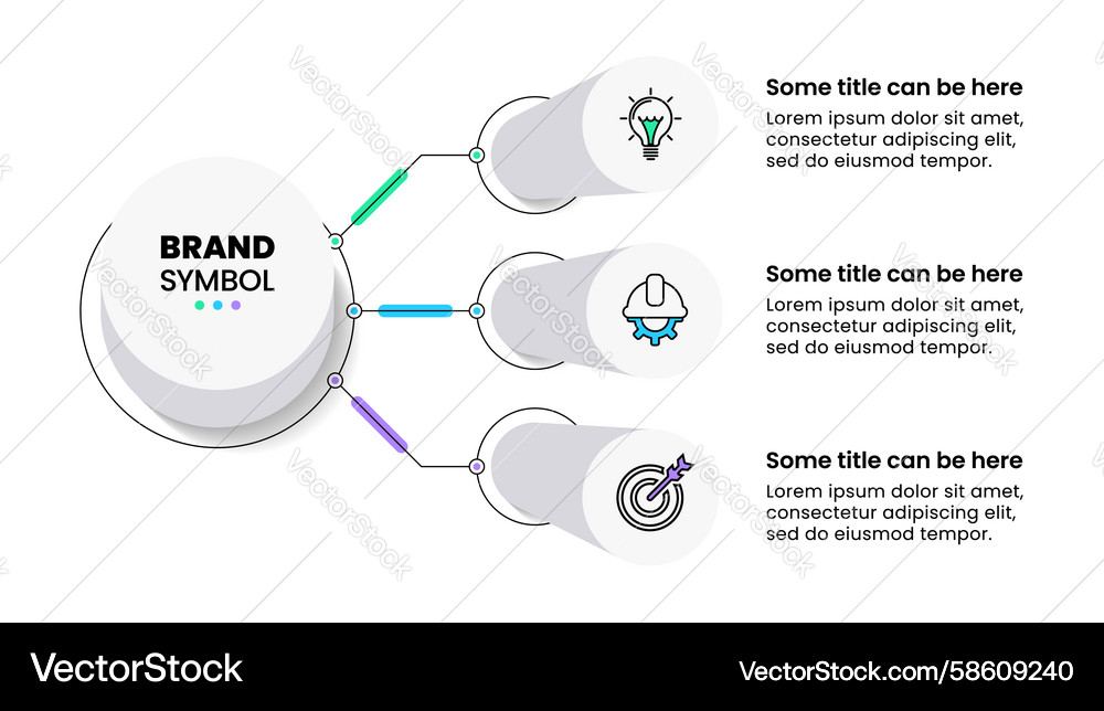Infographic template columns with icons and 3 Infographic template columns with icons and 3 Vector Image
