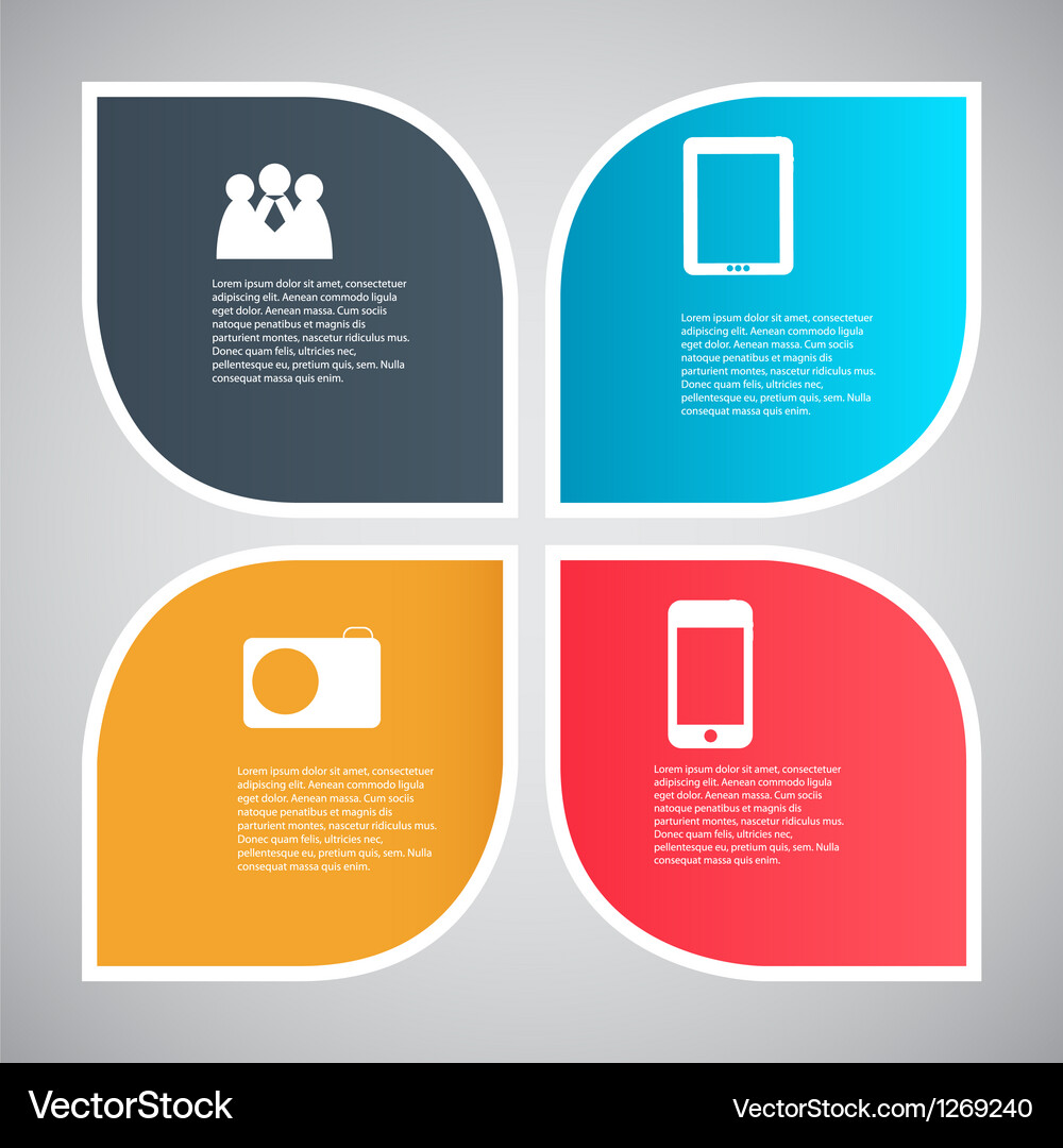 Modern Data & Chart Templates Vector Image
