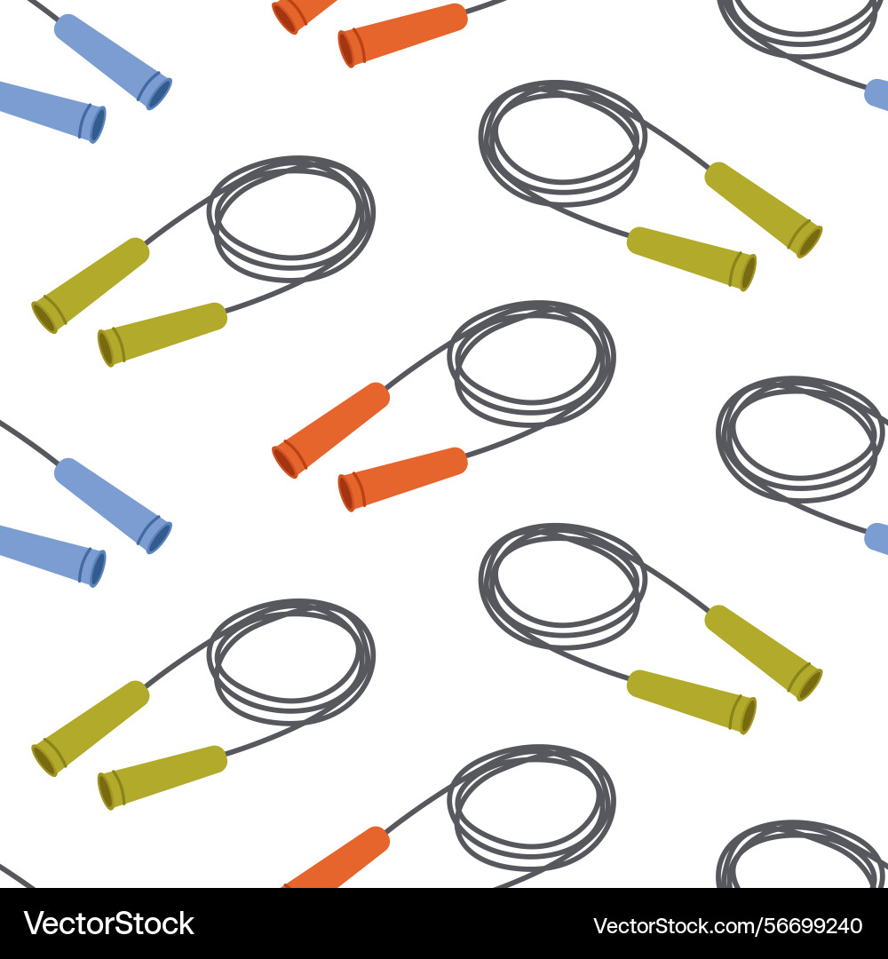 Seamless pattern with colorful jump ropes Seamless pattern with colorful jump ropes vector image