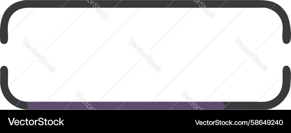 Simple rounded rectangle dashed outline design Vector Image