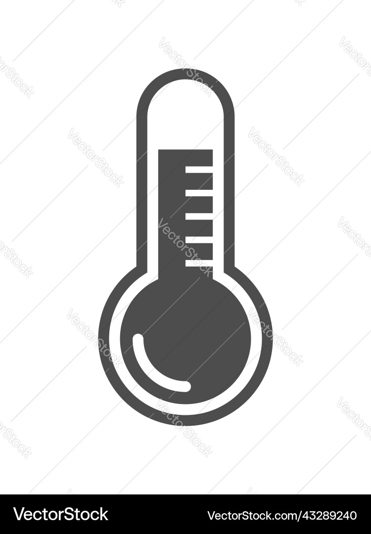 Thermometer sign Thermometer sign vector image