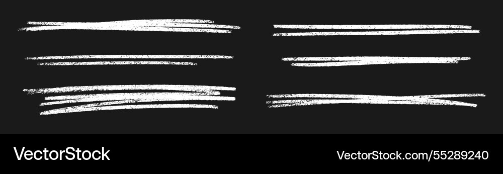 White crayon line strokes on dark background White crayon line strokes on dark background vector image