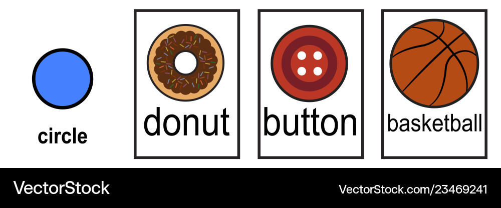 2d shape matching to real life object 2d shape matching to real life object vector image