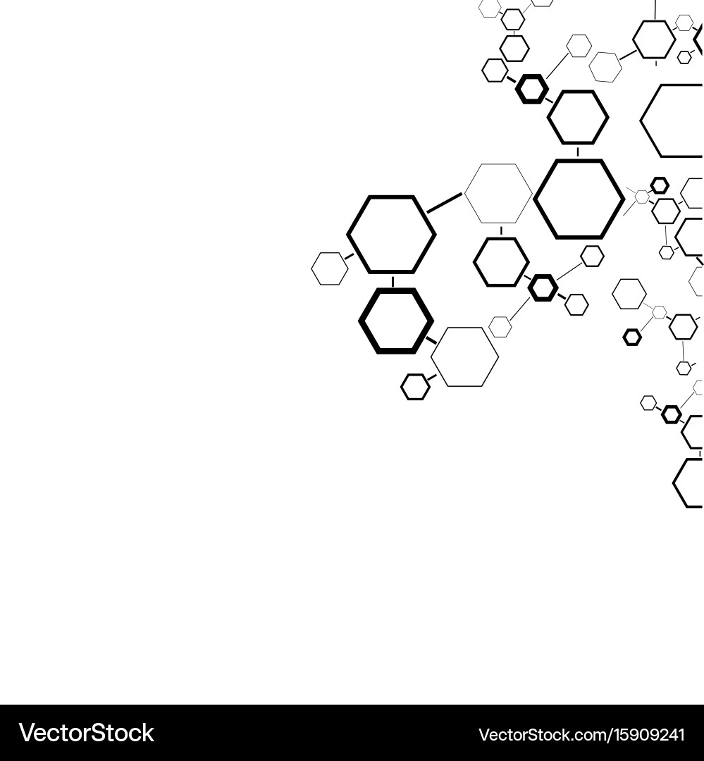 Abstract hexagonal structures vector image