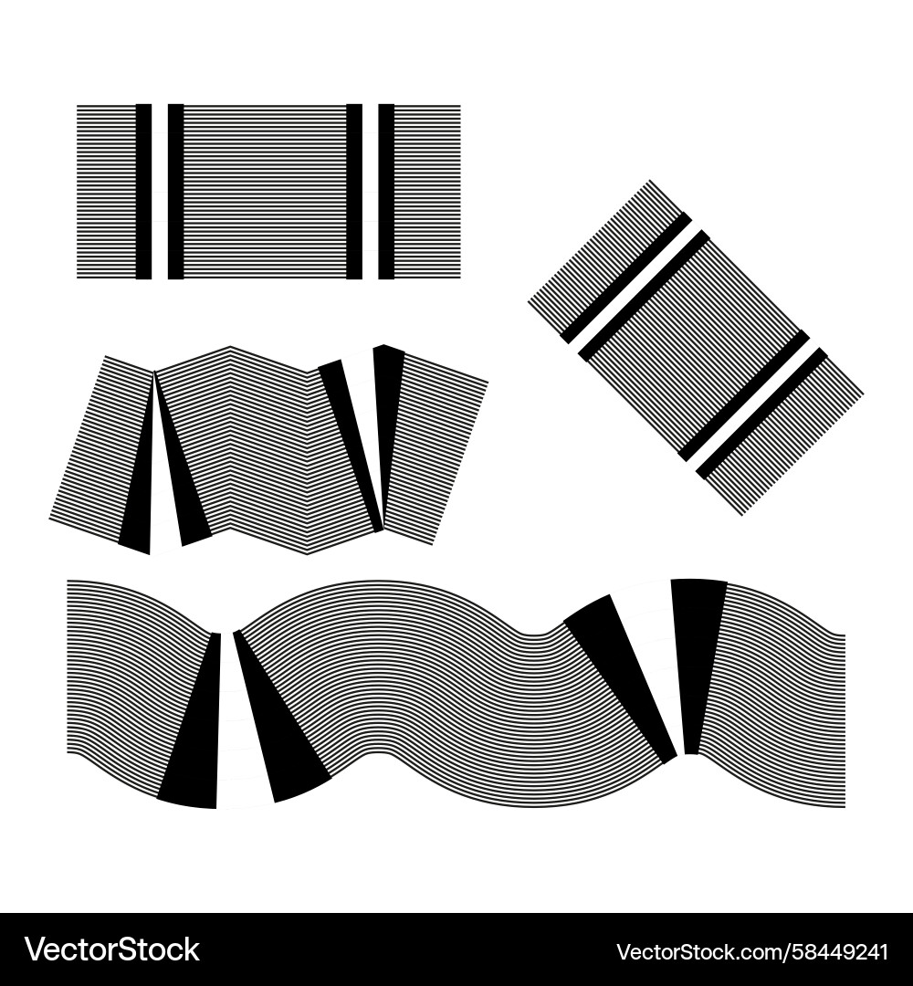 Abstract Line Waveforms Vector Image