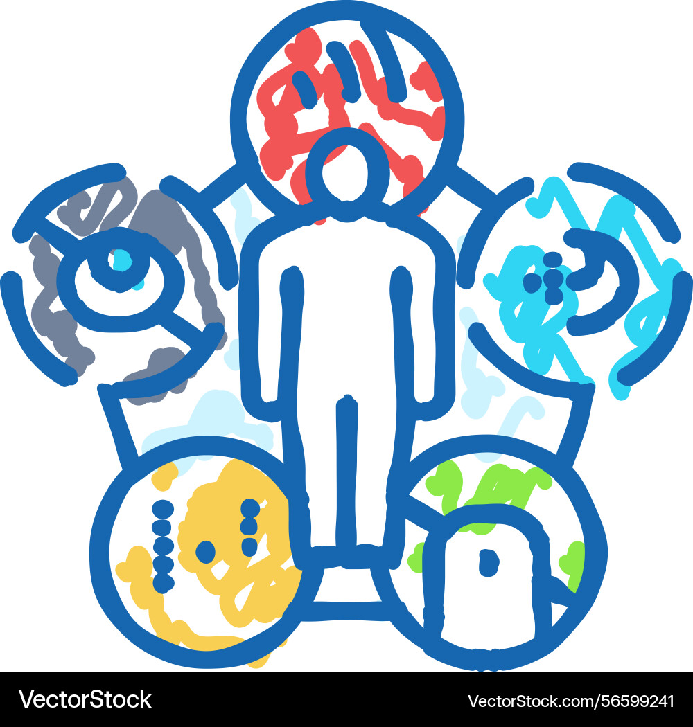 Accessibility ux ui design icon doodle vector image