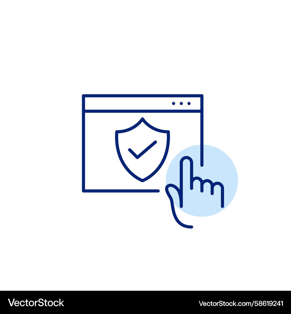 Secure website verified page trusted content Secure website verified page trusted content Vector Image