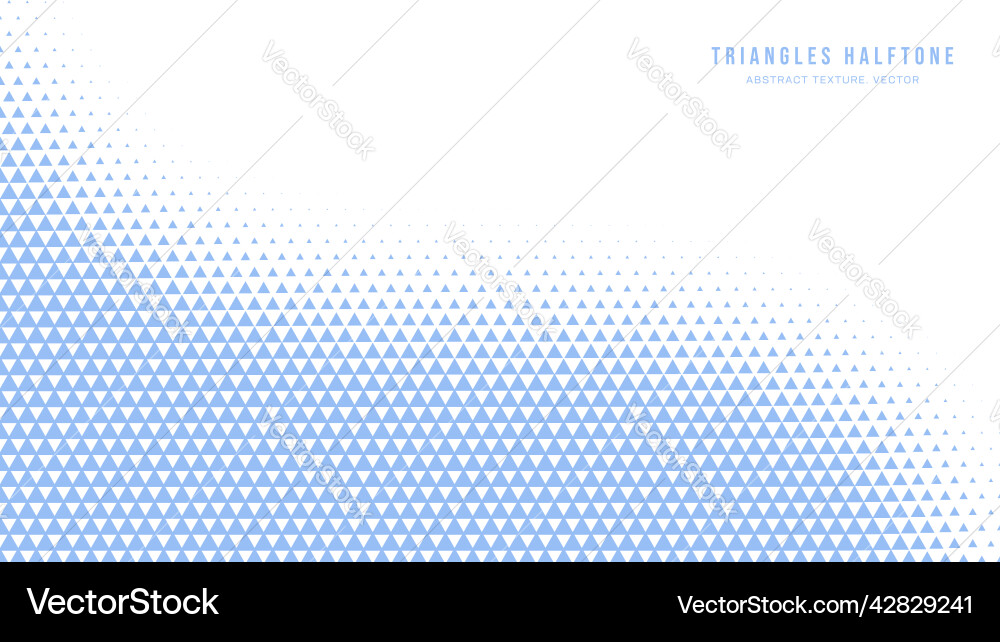 Triangle halftone geometric pattern smooth curved vector image