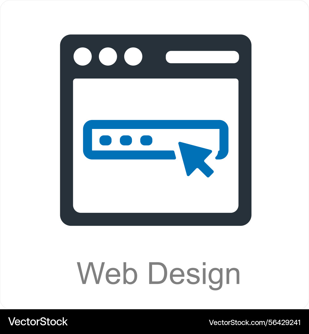 Web design and element icon concept vector image