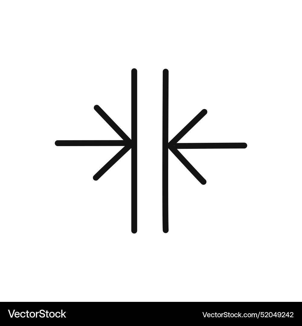 Alignment icon linear graphics sign Vector Image