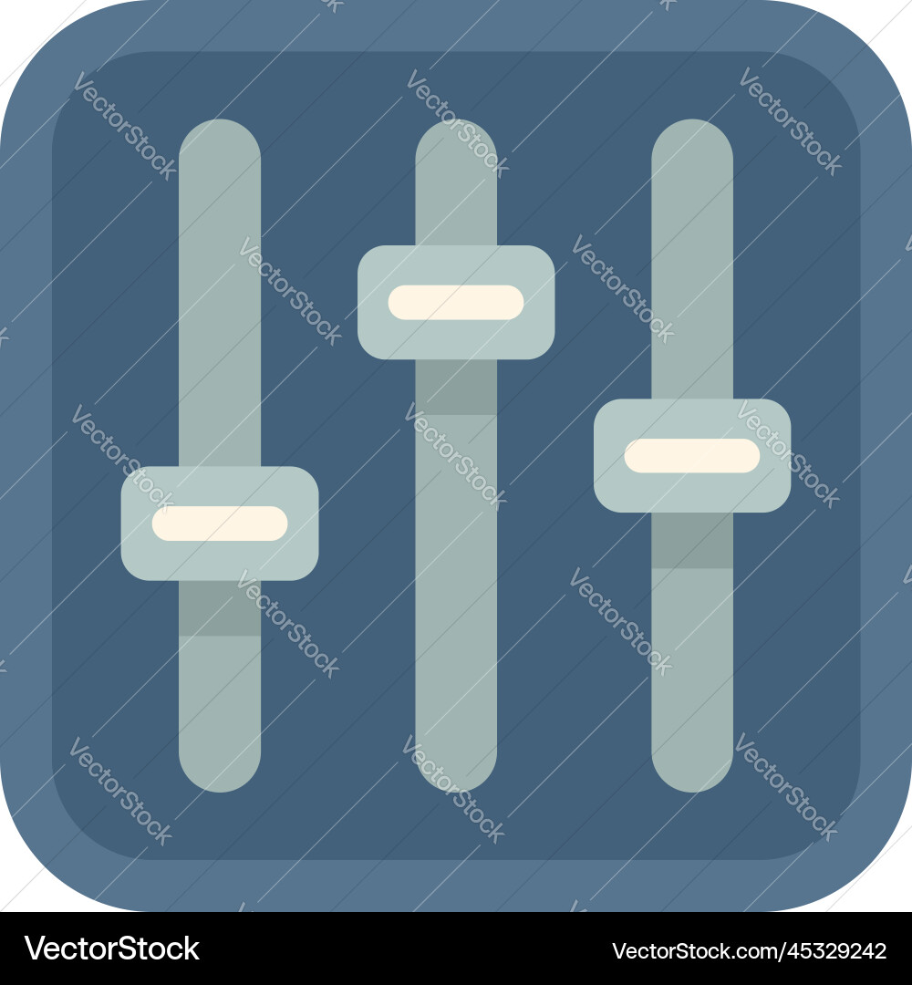 Equalizer icon flat web interface Equalizer icon flat web interface Vector Image
