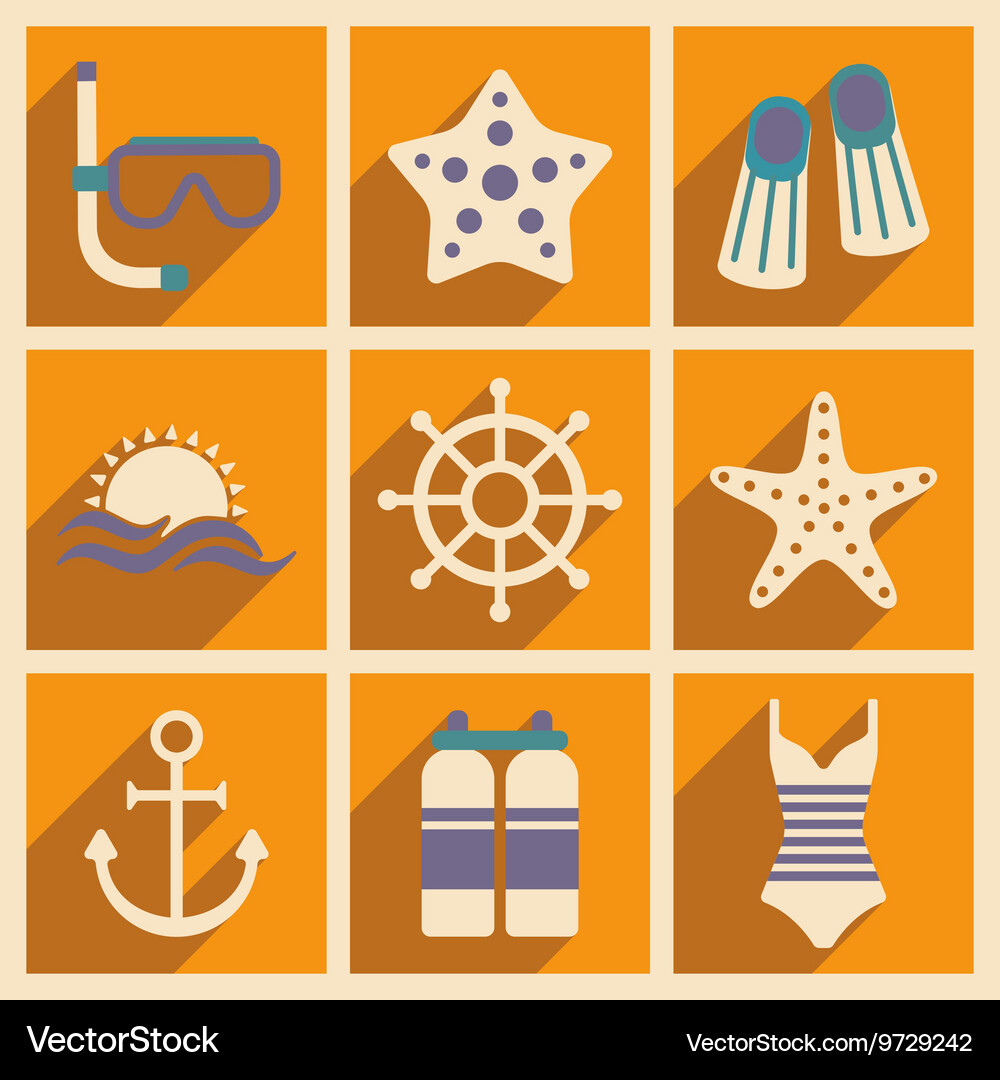 Flat with shadow concept and mobile application Vector Image
