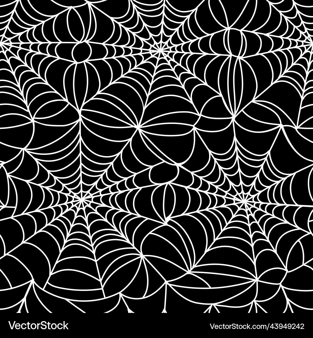 Spooky Cobweb Halloween Pattern vector image