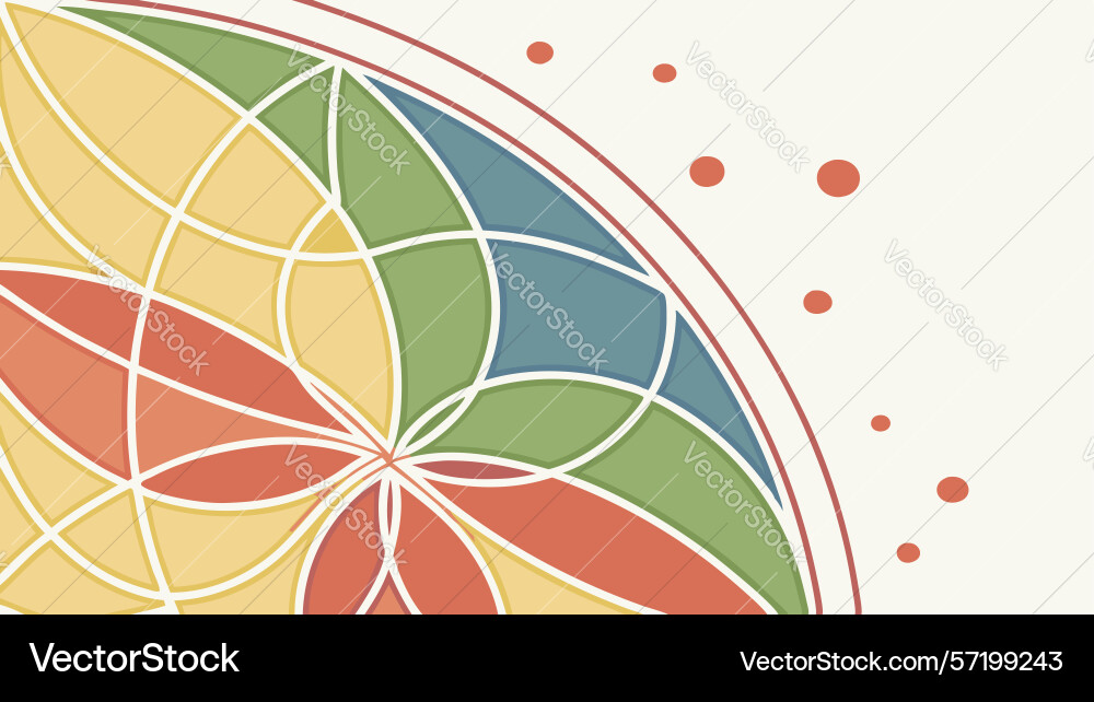 Abstract geometric pattern with curves design vector image