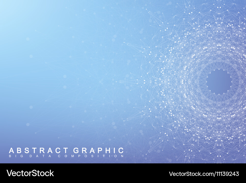 Big data complex graphic abstract background vector image
