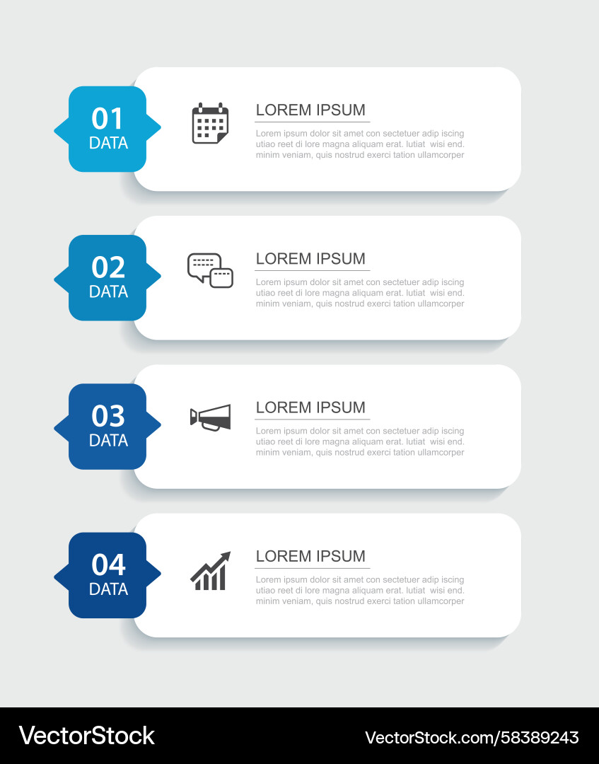 Data Rectangle Tab Index Templates Vector Image