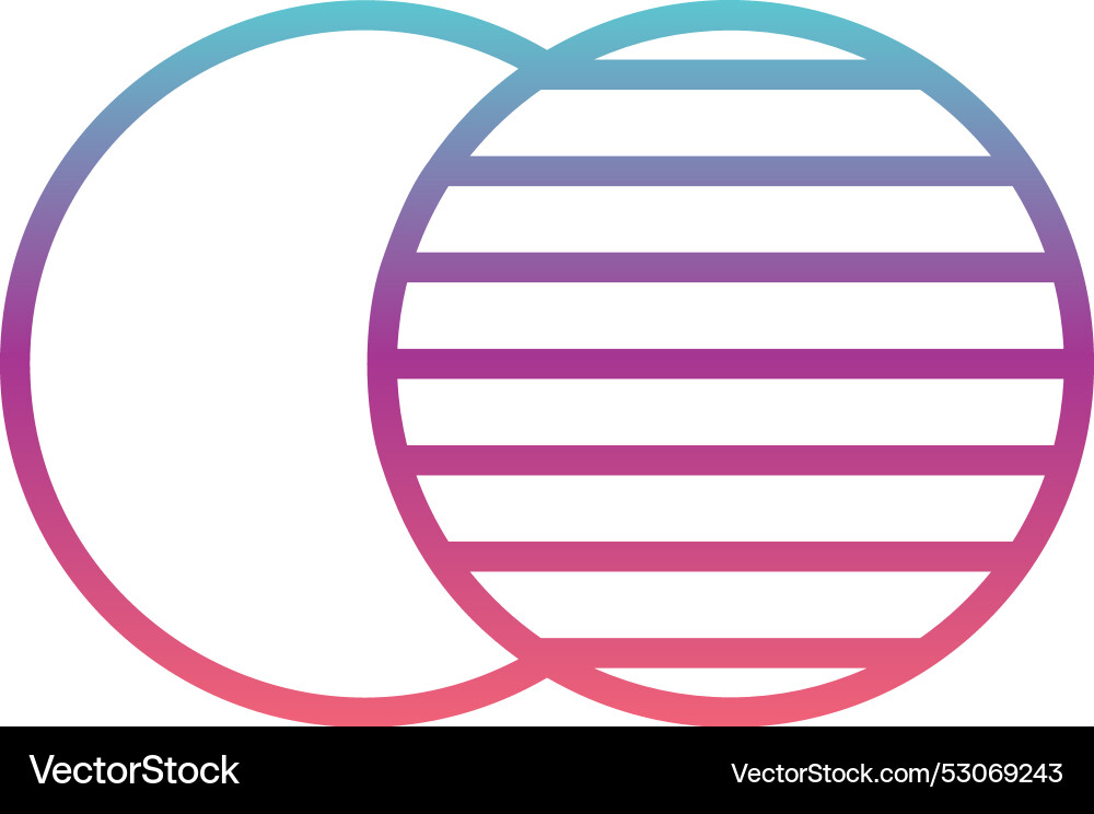 Eclipse line gradient design Vector Image