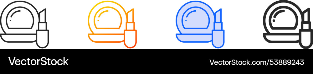 Make up iconthin linear gradient blue stroke Make up iconthin linear gradient blue stroke Vector Image