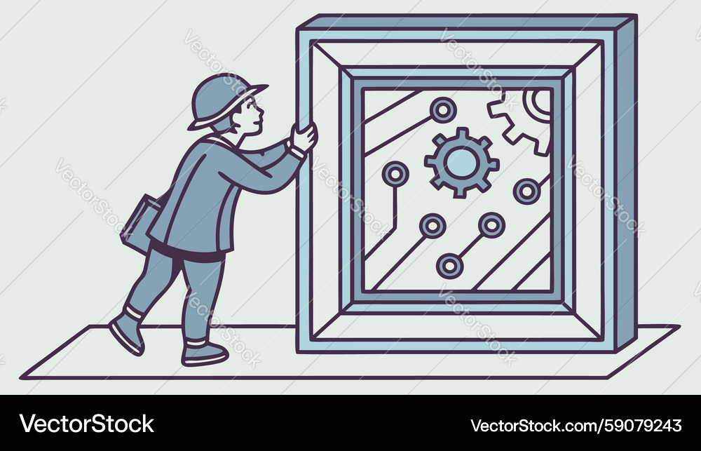 Tech Support & System Optimization Vector Image