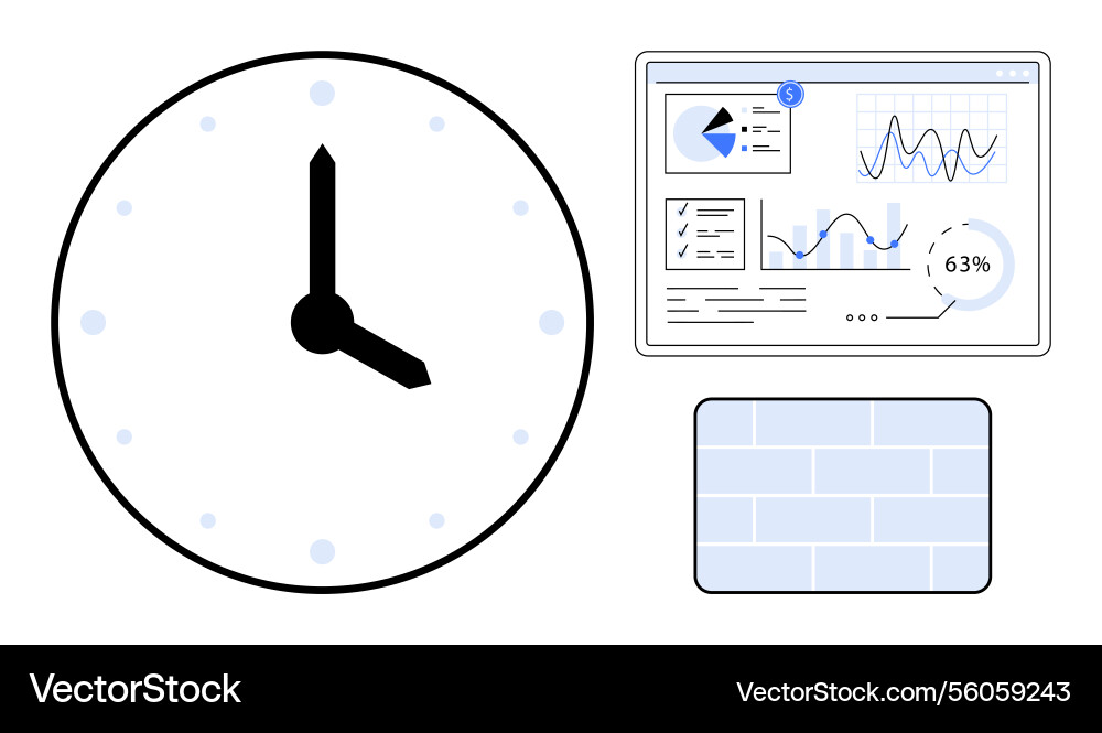 Time management and productivity concept Vector Image