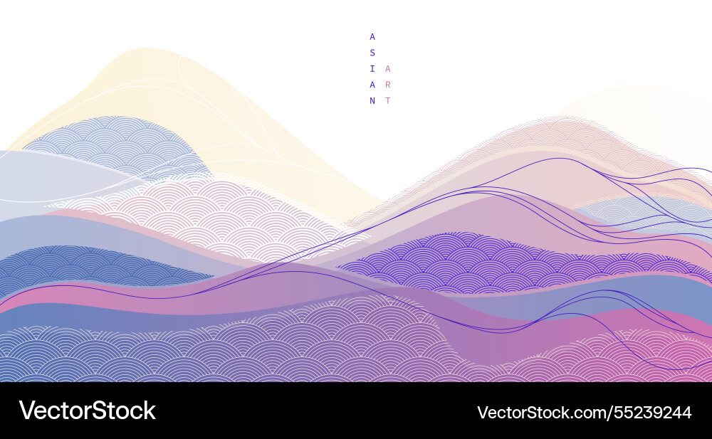 Abstract oriental japanese art background Abstract oriental japanese art background vector image