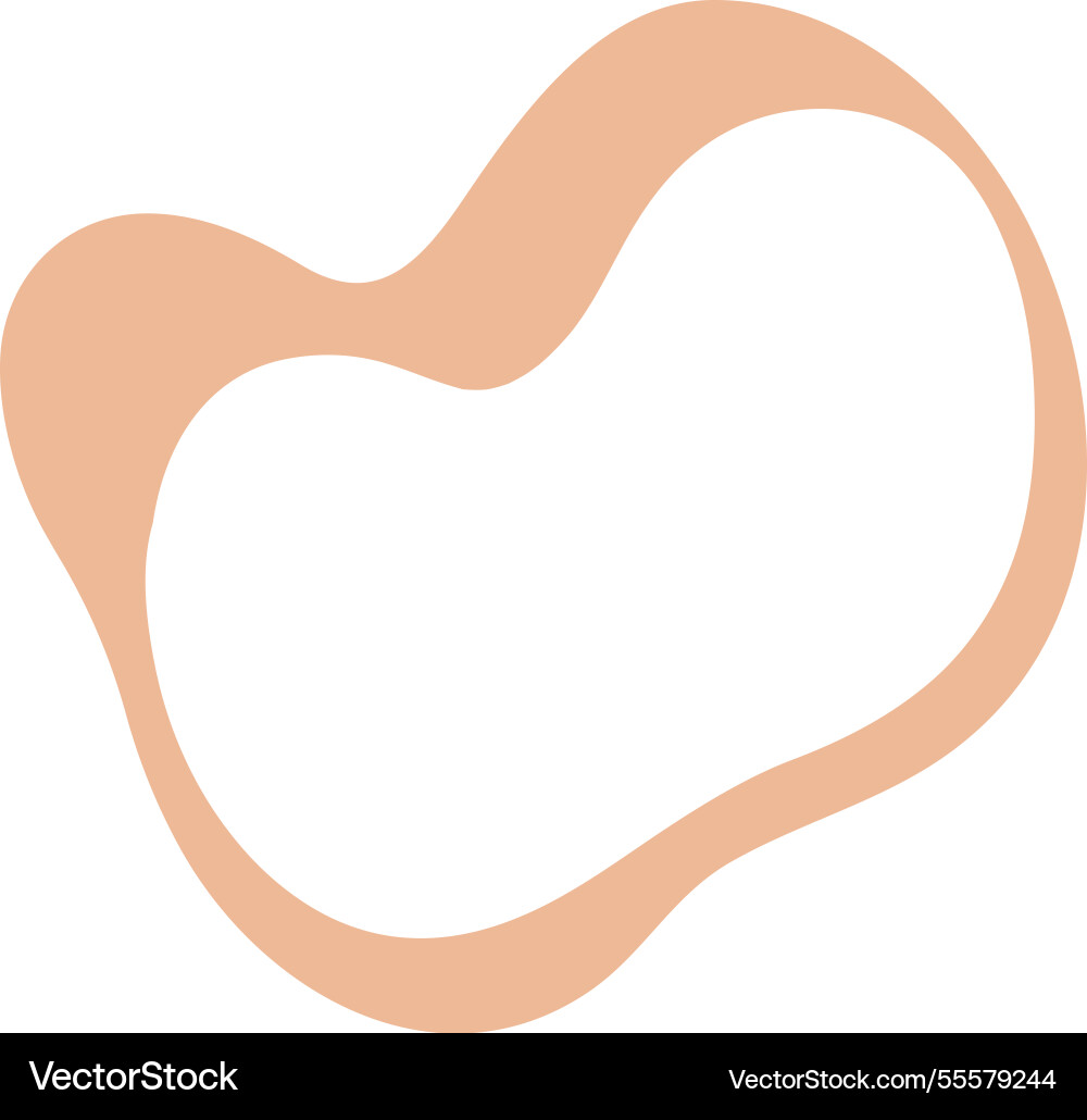 Abstract peach fluid blob shape icon Vector Image