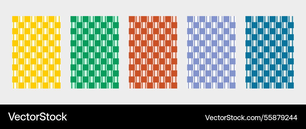 Colorful retro checkered pattern abstract poster Vector Image