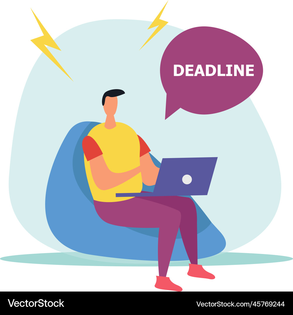 Deadline flat icons composition Deadline flat icons composition vector image