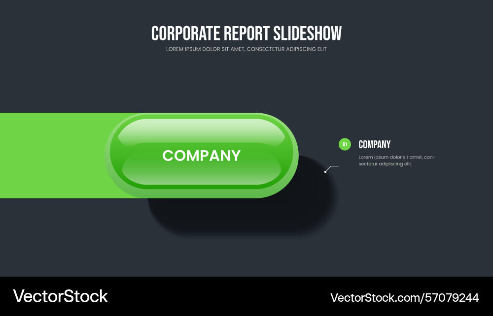 Digital introduction 1 option infographic slide Digital introduction 1 option infographic slide vector image
