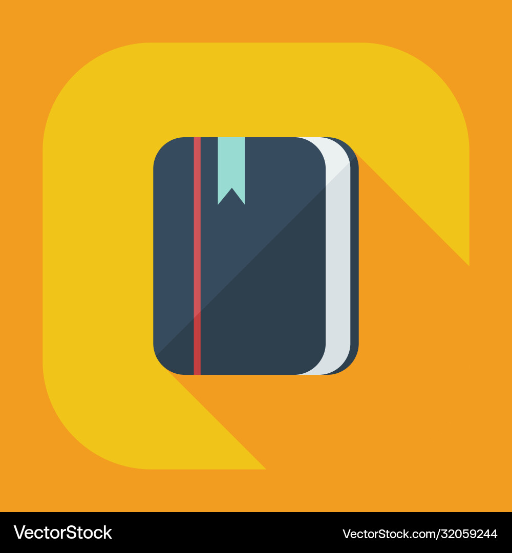 Flat modern design with shadow icon notebook vector image