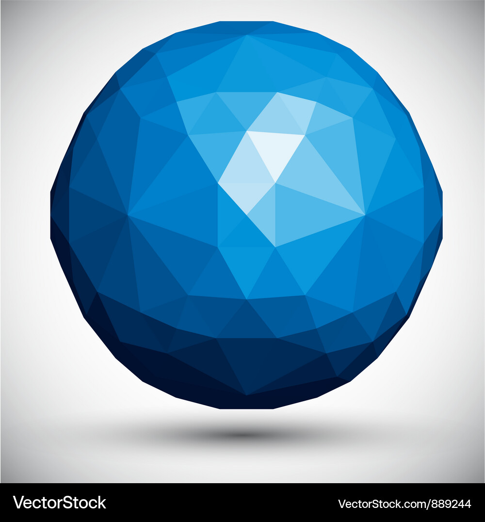Glossy Faceted Sphere Vector Image