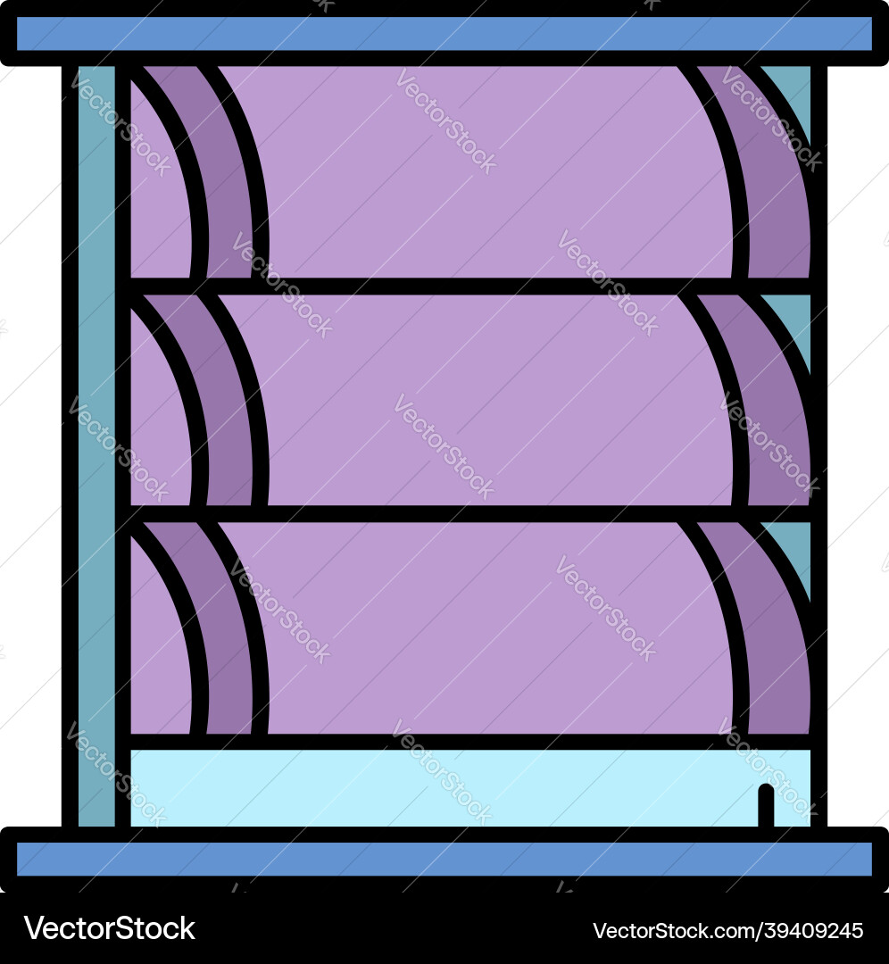 Big window shutter icon color outline Big window shutter icon color outline Vector Image