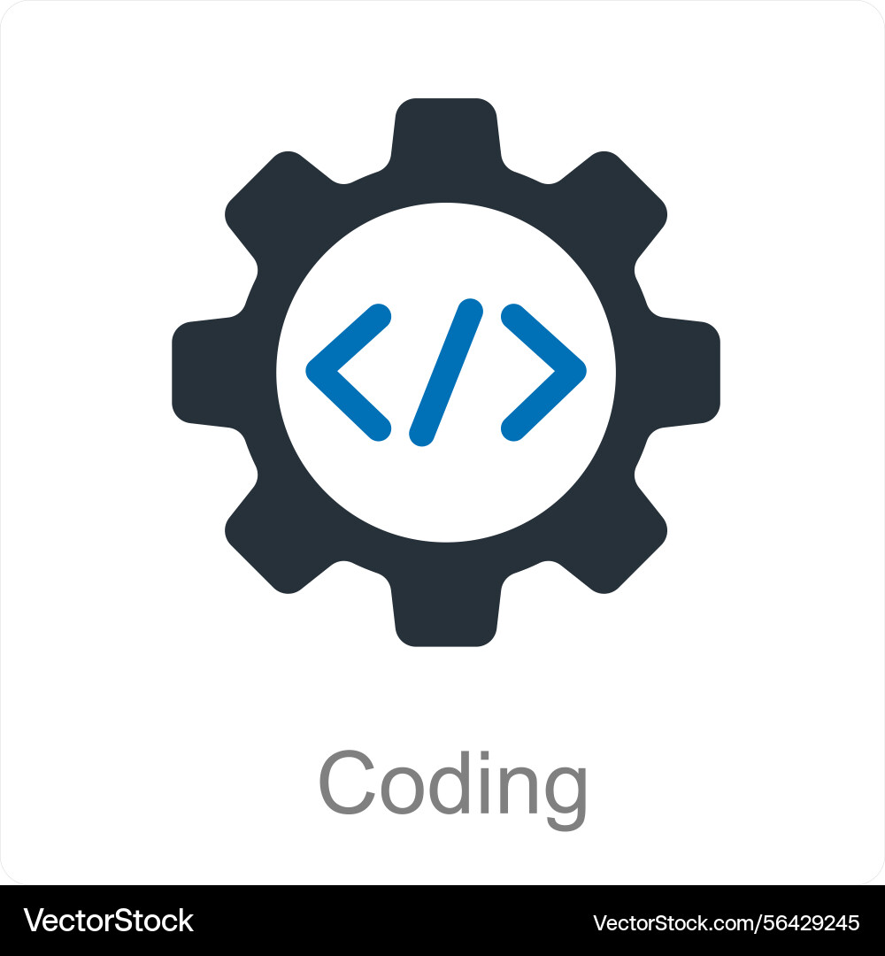 Code- und Programmier-Icon-Konzept vektorbild