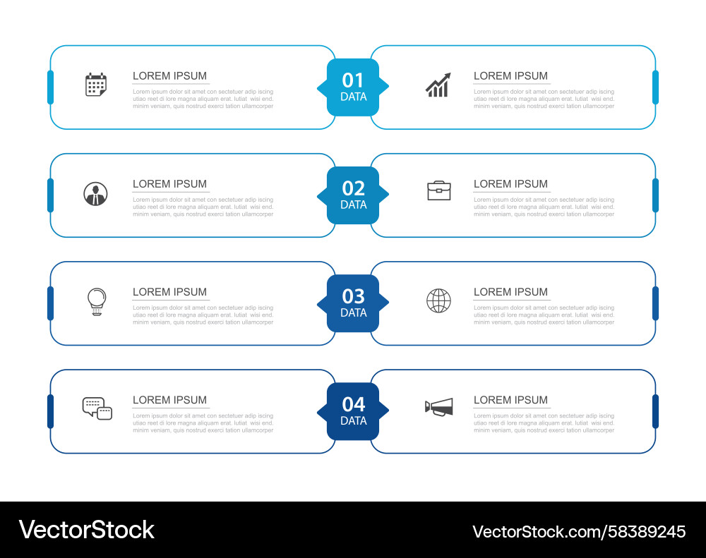 Data Index Infographic Template Vector Image