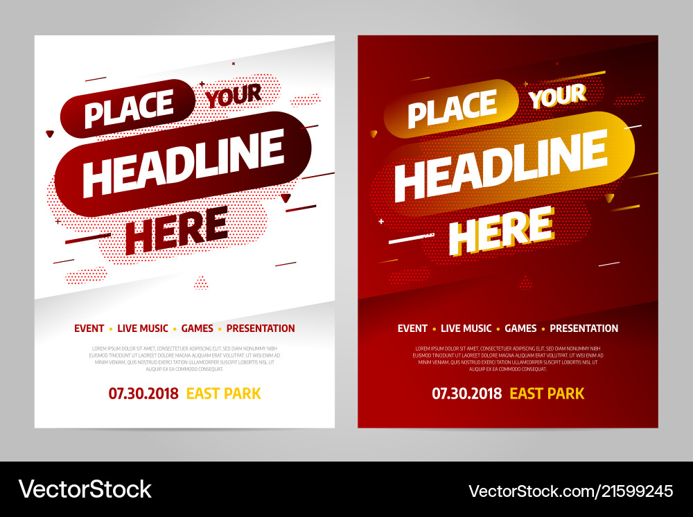 Event Layout Template - Modern & Dynamic vector image