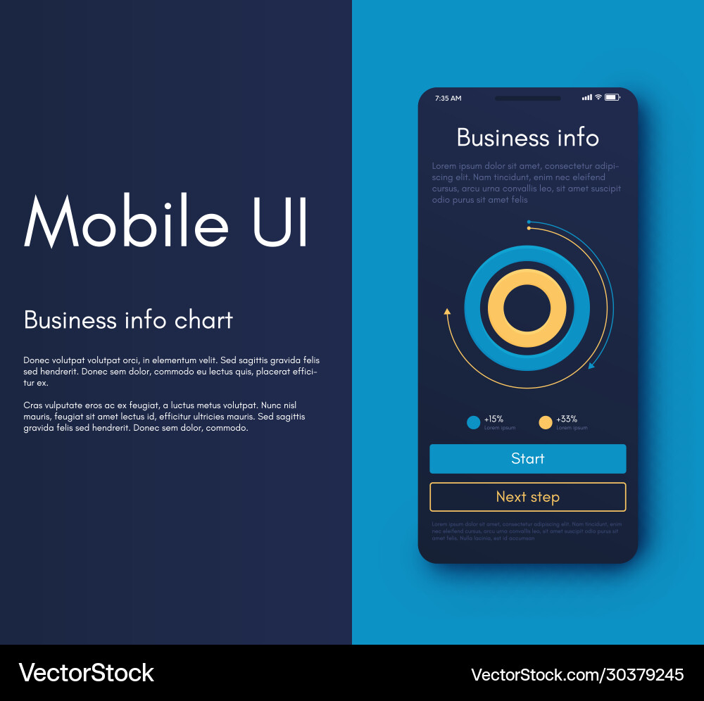 Mobile application interface ui design Mobile application interface ui design vector image