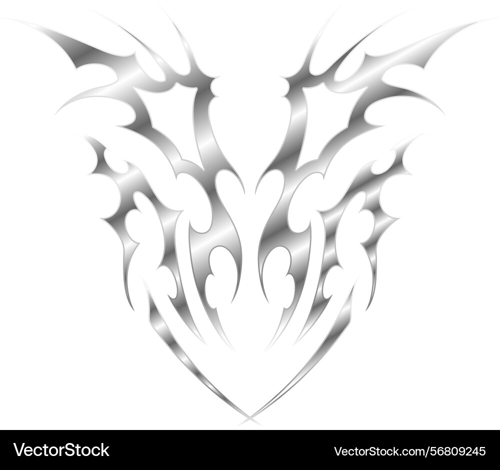 Neo tribal silver gradient element Vector Image
