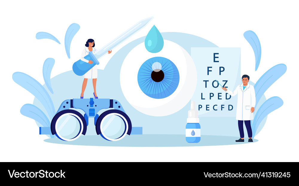 Ophthalmology concept ophthalmologist doctor Vector Image