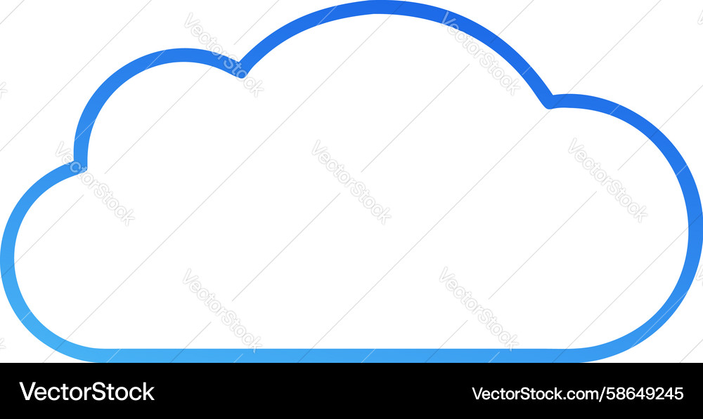 Outline cloud shape design generative ai Vector Image